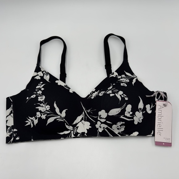 Ambrielle Other - NWT Ambrielle Priya Floral V-Neck Lounge Bra – Black, Size S